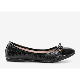 Bailarinas negras con estampado Broadway trenzado negro 1