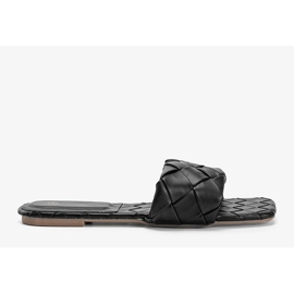 Pantuflas Chimmie tejidas negras negro 1