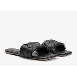 Pantuflas Chimmie tejidas negras negro 2