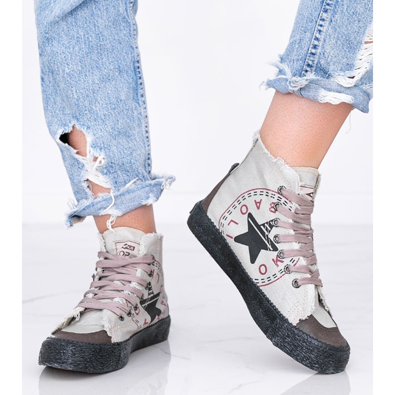 BM Zapatillas de mujer Nadi tobilleras grises 1