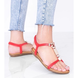 Sandalias de mujer rojas Liva rojo 2