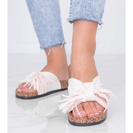 Zapatillas beige en la suela de corcho Crys 1