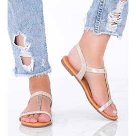 Sandalias de mujer holográficas beige igi 1