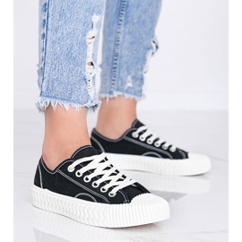 Zapatillas de mujer negras sobre suela gruesa Nolita negro 1