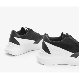 Zapatillas negras con detalles blancos en suela alta Barteks negro 2