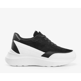 Zapatillas negras con detalles blancos en suela alta Barteks negro 3