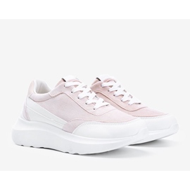 Deportivas beige con detalles blancos sobre suela alta Barteks 2