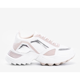 Deportivas Gordani beige con inserciones metálicas 1