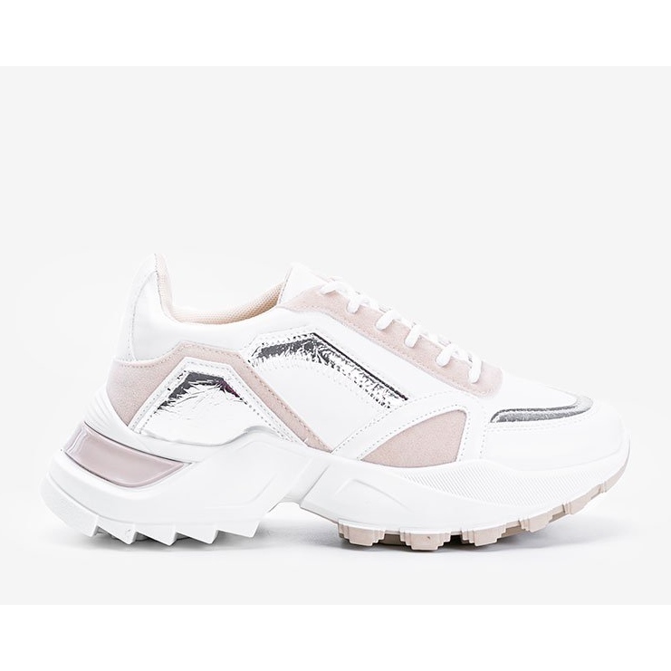 Deportivas Gordani beige con inserciones metálicas 1