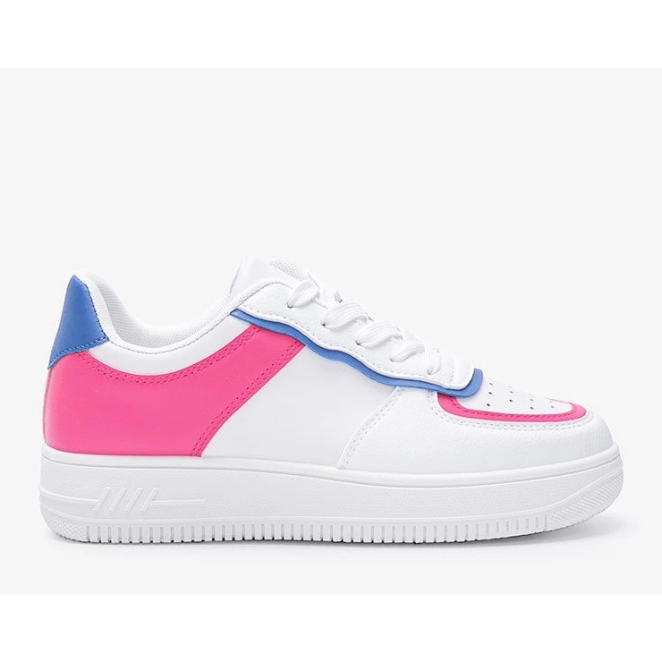 Zapatillas blancas con inserciones de colores Noyale blanco rosado 1
