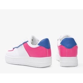 Zapatillas blancas con inserciones de colores Noyale blanco rosado 2