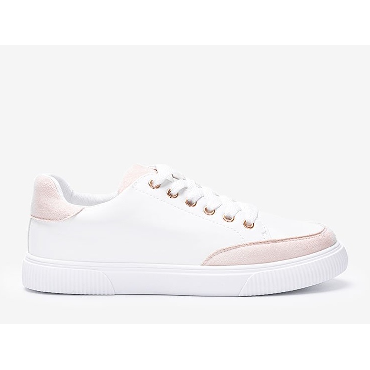 Zapatillas Brighton en blanco y beige 1