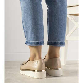 Zapatos plateados sin cordones con tachuelas GF-FD9 dorado 2 Zapatos plateados sin cordones con tachuelas GF-FD9 dorado 2