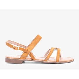 Sandalias de mujer rosina beige amarillo 1