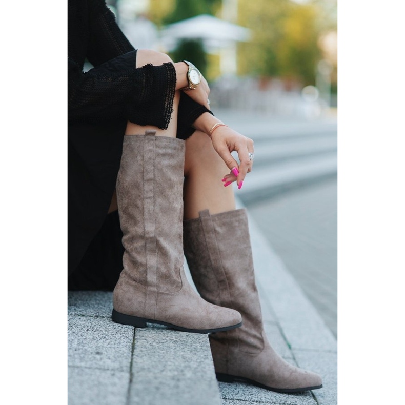 BM Botas planas Thelma beige 1