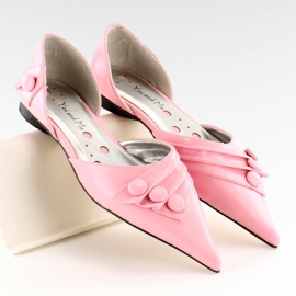 Zapatillas con botones 39029-8A rosa rosado 3