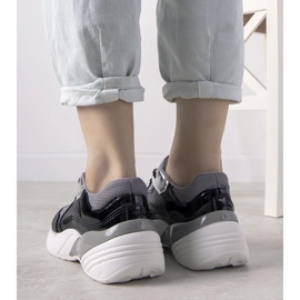 Zapatillas negras con suela alta negro 1