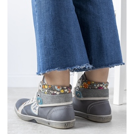 Zapatillas de tobillo para mujer grises de Niente 1 Zapatillas de tobillo para mujer grises de Niente 1