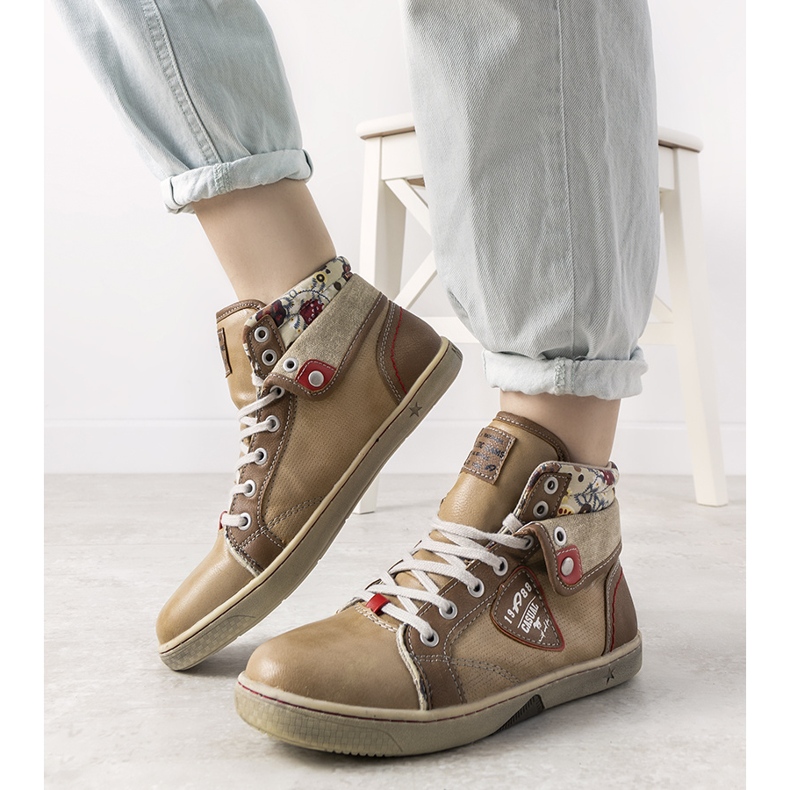 Zapatillas al tobillo beis de mujer de Niente beige 1 Zapatillas al tobillo beis de mujer de Niente beige 1