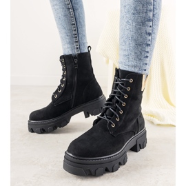 Botas negras con suela alta Rudes negro 2