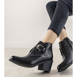 Botines negros con hebilla Montiana 2