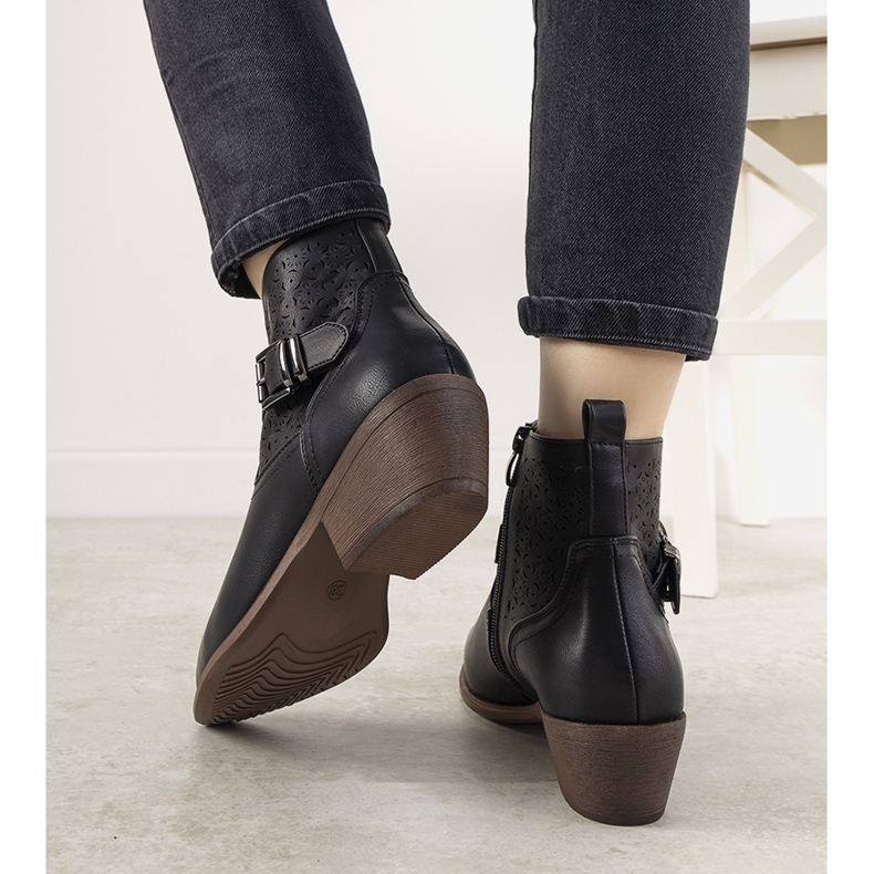 Botas negras Jodhpur con hebilla Monroy negro 1