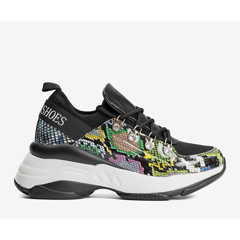 Zapatillas negras en la suela alta de Lissa negro 1