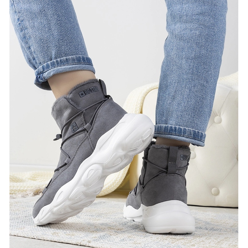 Botas de nieve elegantes grises de Big Star para mujer Marrero 2