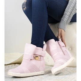 Zapatillas de cuña rosas 1