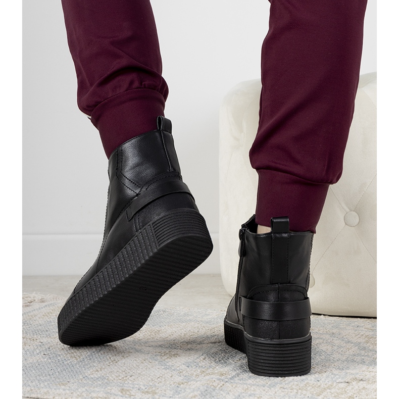 Botas negras con plataforma Nazario negro 1