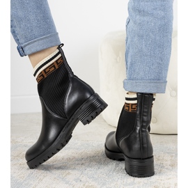 Botas negras con parte superior de calcetín Tamez negro 2