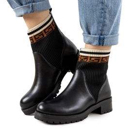 Botas negras con parte superior de calcetín Tamez negro 3