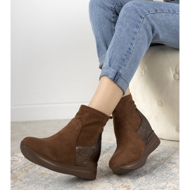 Zapatillas marrones con aplicación de piel de serpiente Garibay marrón 1 Zapatillas marrones con aplicación de piel de serpiente Garibay marrón 1