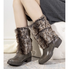 Botas de lluvia beige con pelo de Corrales 1