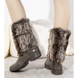 Botas de lluvia beige con pelo de Corrales 2