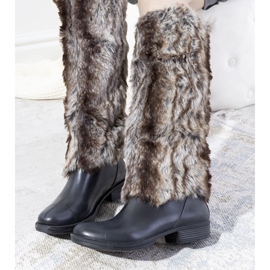 Botas de lluvia negras con pelo Melgar negro 1 Botas de lluvia negras con pelo Melgar negro 1