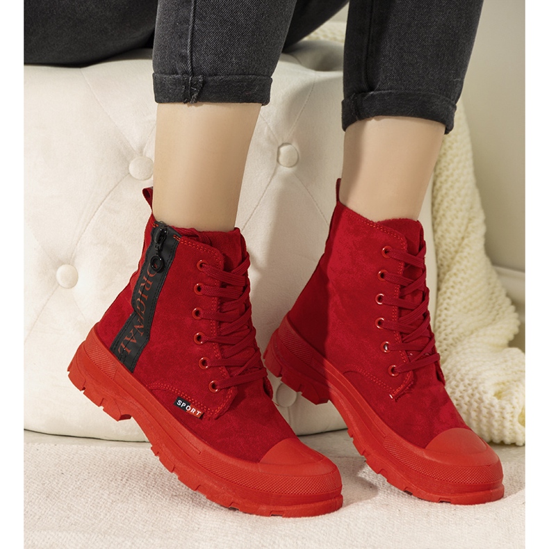 Botas cálidas de mujer rojas Goris rojo 1 Botas cálidas de mujer rojas Goris rojo 1
