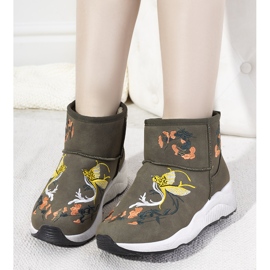 Botas de nieve verdes bordadas Jamil 1