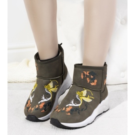 Botas de nieve verdes bordadas Jamil 3