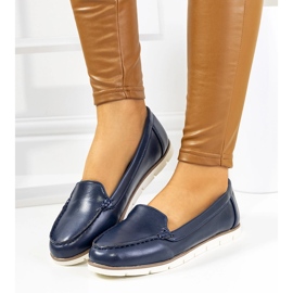Mocasines de mujer azul marino de Montez 2