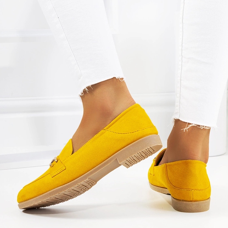 Mocasín tacón plano Aniria amarillo 1 Mocasín tacón plano Aniria amarillo 1
