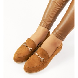 Mocasín Aniria marrón con tacón plano 1