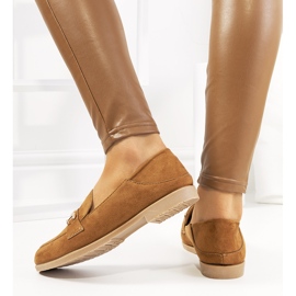 Mocasín Aniria marrón con tacón plano 3