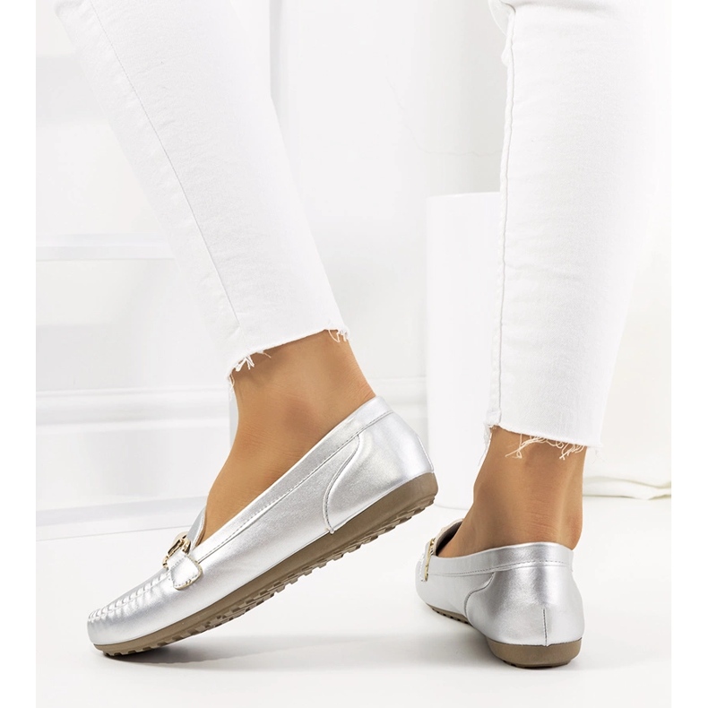 Mocasines de mujer Ilana plateados plata 1