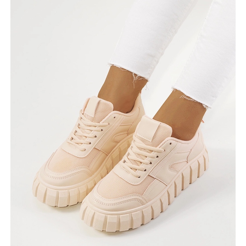 Zapatillas rosas con suela alta de Morico 1