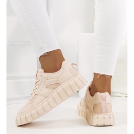 Zapatillas rosas con suela alta de Morico rosado 3