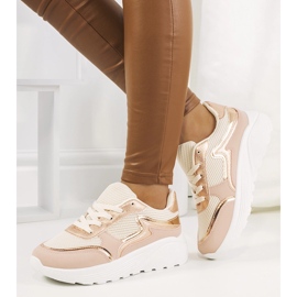Deportivas de mujer Basemat rosas beige 1