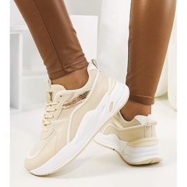 Deportivas Nazaria beige dorado 2