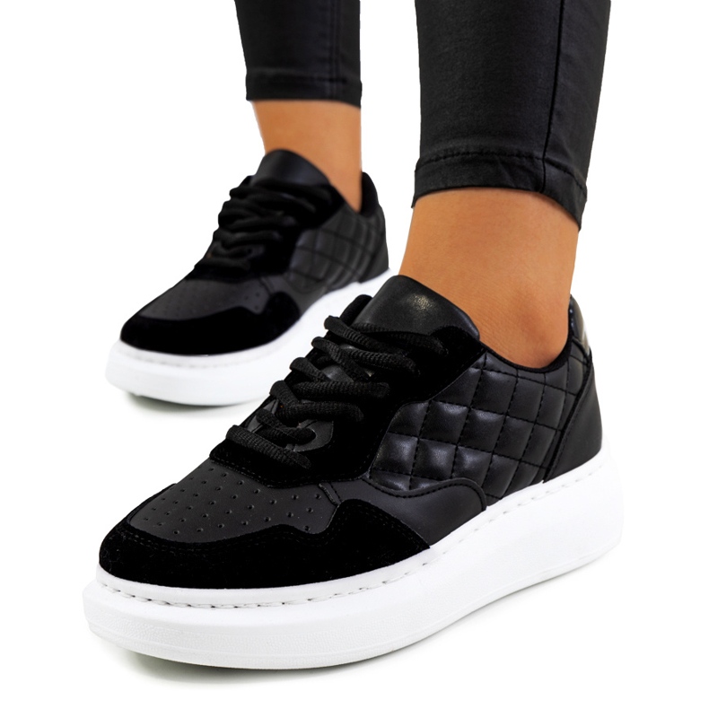 Zapatillas negras en la plataforma Gasperi negro 1