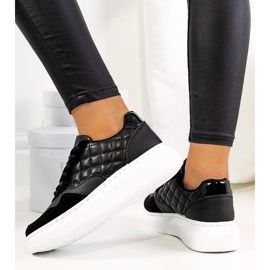 Zapatillas negras en la plataforma Gasperi negro 2